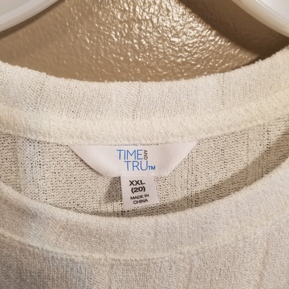NEW Time & True Twist Front Tank, XXL (2), Winter White - Picture 5 of 8